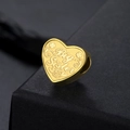 Détail d'un pendentif coeur doré avec gravure Big Sister pour bijoux personnalisés - Big Sister-Or