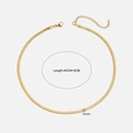 Minimalist 18K gold plated stainless steel 3mm snake chain necklace with 5cm extender - 3mm / Gold