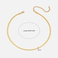 4mm gold plated stainless steel snake chain necklace with 40cm plus 5cm adjustable length - 4mm / Gold