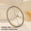 Minimalistisches Perlenarmband aus Edelstahl für Damen mit Magnetverschluss - Stahlfarben