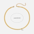Minimalist 18K gold-plated stainless steel snake bone chain with 5mm width and 45cm length - 5mm / Gold