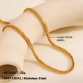 55cm gouden roestvrijstalen drakenbot tarweketting halsketting 4mm breedte heren - 4mm Goud