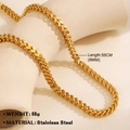 6mm vergoldete Edelstahl-Franco-Halskette, 55cm geflochtene Drachenknochen-Gliederkette - 6mm Gold