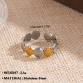 18K vergoldeter Edelstahlring mit Muschel-Design in zweifarbigem Gold und Silber - Gold und Silber Jakobsmuschel Textur Design (058)