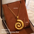Goldene Spiralmuschel-Halskette aus 18k vergoldetem Edelstahl für Damen Schmuck - Spiralschalen Form