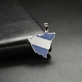 Nicaragua flag map pendant in 18K gold stainless steel for DIY jewelry making accessories - Steel