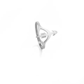 Gothic style stainless steel arrow ring for men with polished silver finish - US 7 / Steel