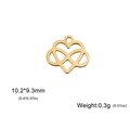 18K gold plated infinity heart pendant for DIY jewelry making, 10.2x9.3mm mini charm - Infinity Symbol / Gold