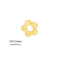 Ciondolo a forma di fiore a cinque petali in acciaio inox dorato, 16x15,5 mm - Oro