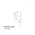 Silver Ace of Hearts playing card pendant with heart cutout and dimensions - Ace of Hearts Style / Steel