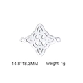 Pendentif noeud celtique double en acier inoxydable pour création de bijoux avec dimensions - Couleur Acier Style B Double Trou