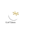 Goldener 18K vergoldeter Edelstahl Fische-Symbol Anhänger für Schmuck DIY 13,4x7,8mm - 13.4*7.8mm / Gold-Fische Stil(Stil A)