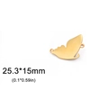 18K Vergoldeter hohler Schmetterling Anhänger für DIY Schmuckherstellung 25,3x15mm - Stil B / 25.3*15mm / Gold