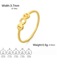 Titanium steel couple ring in gold finish with heart LOVE carving and size chart details - US 7 / Gold