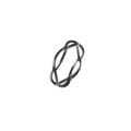 Minimalist matte dark grey infinity link ring in durable titanium steel finish - US 7 / Black