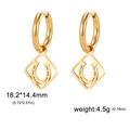Gold plated 304 stainless steel horseshoe earrings for women measuring 18.2 by 14.4mm - Gold Horseshoe