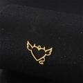 Goldener hohler Herz-Teufel-Anhänger mit Flügeln aus Edelstahl für DIY-Schmuck - Gold