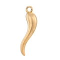 DIY jewelry charm with gold-plated zinc alloy chili pepper pendant and top ring - Pendant / Antique Gold