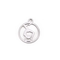 Pendentif en acier inoxydable avec silhouette de yoga pour bijoux DIY et colliers - Acier
