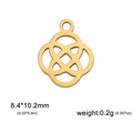 Gold plated stainless steel Celtic knot pendant for DIY jewelry making 8.4x10.2mm - Celtic Knot / Gold