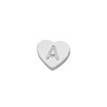 Polished 18K gold heart-shaped charm pendant featuring a detailed letter A engraving - Steel-A