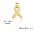 Golden stainless steel ribbon pendant for DIY jewelry making with dimensions 6.6x10.8mm - Crossover Shape / Gold