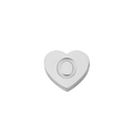 Pendentif cœur en acier inoxydable argenté avec gravure de la lettre majuscule O - Couleur Acier-O