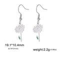 Boucles d'oreilles marguerite émaillées argentées avec pétales roses et blancs - Marguerite / Acier
