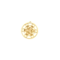 Polished gold stainless steel Metatron's Cube geometric pendant for DIY jewelry making - Gold