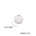 Polished 6.0mm stainless steel round pendant charm for jewelry DIY with top hole - Steel