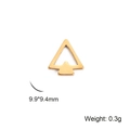 Gold stainless steel Christmas tree pendant charm for DIY jewelry 9.9x9.4mm 0.3g - Double Arrow / Gold