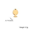 Detail of 18K gold plated goblet charm with 6.1*10.2mm size and 0.3g weight specs - Gold