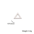 Minimalist silver triangle pendant in hollow geometric design, size 10x8.5mm and 0.2g weight - Triangle / Steel