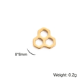 Polished gold honeycomb pendant with triple hexagonal design 8x8mm jewelry charm - Hollow Hexagon / Gold