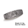 Vintage silver tree of life hair clip with Celtic patterns weighing 21.14g - Antique Silver