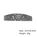 Vintage zilveren haarklem met Keltische knoop en zonpatroon, 24,5mm bij 82,5mm - Antiek Zilver