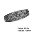 Antieke zilveren haarklem met Keltische knoop, mandala en Om-symbool ontwerp - Antiek Zilver