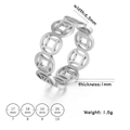 Silver vintage copper coin pattern stainless steel ring 45-degree angle view with specs - US 7 / Steel