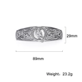 Détails de la pince à cheveux aigle viking avec motifs celtiques et dimensions de 89mm - Argent Antique
