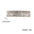 Fermaglio vintage in lega d'argento con design a rilievo di foresta e luna 8.3x2.0cm - Argento Antico