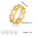 Vintage 18k gold plated stainless steel coin ring with size chart for reference - US 7 / Gold