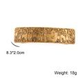 Fermaglio per capelli vintage in lega di bronzo con rilievo a foresta e luna - Oro Antico