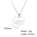 Collana cuore argento con ciondolo TE AMO MAMA, catena 45+5cm regalo festa della mamma - Argento