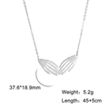 Stainless steel necklace featuring a hollow double skeleton hand heart pendant in silver - Steel