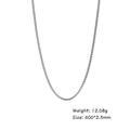 Dettaglio della catena box in acciaio inossidabile da 2,5 mm con lunghezza di 600 mm - Argento-600*2.5mm
