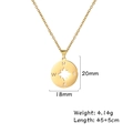Gouden kompas hanger ketting van roestvrij staal met gegraveerde NSEW windrichtingen - Gouden O-ketting