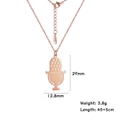 Rose gold microphone necklace in stainless steel with retro music pendant design - Rose Gold