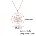 Collier Archange Cube de Métatron en or rose, dimensions de 40,8 mm par 37,8 mm - Grand / Or rose