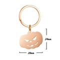 Schema dettagliato delle dimensioni del portachiavi zucca oro rosa, 28mm per 24mm - Oro rosa