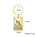 Seven of Wands tarot keychain in gold finish stainless steel with 40mm pendant - Seven of Wands